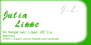 julia lippe business card